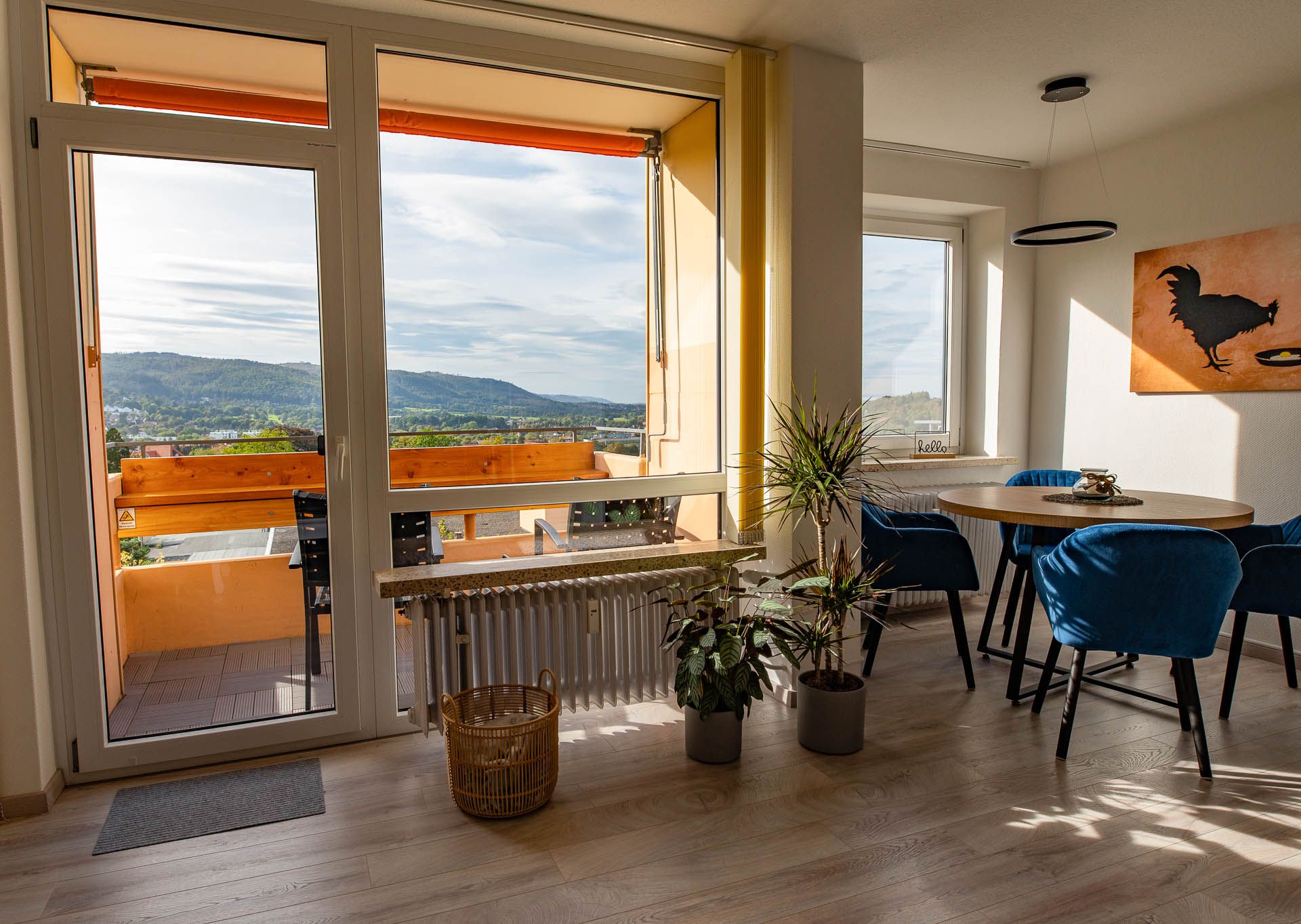 Blick aus dem Wohnzimmer